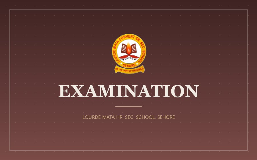 End of the Annual Examination